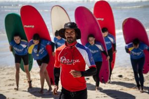 Después del curso de surf en Vieux Boucau.